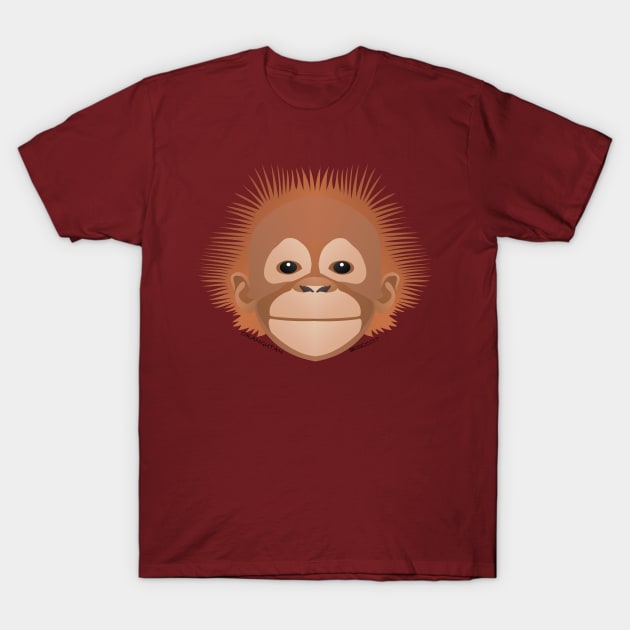 Baby Orangutan Face T-Shirt by FunkilyMade